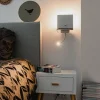 Moderne wandlamp wit met USB en flexarm - Flero