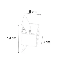 Moderne wandlamp wit met lichteffect - Amy