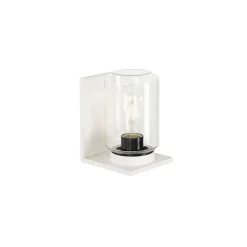 Moderne wandlamp wit met helde glas IP54 - Marshall