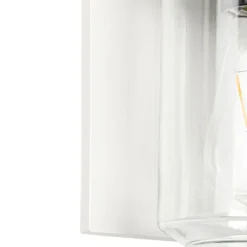 Moderne wandlamp wit met helde glas IP54 - Marshall