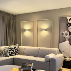 Moderne wandlamp wit met lichteffect - Transfer