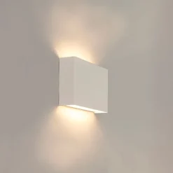 Moderne wandlamp wit rechthoekig 2-lichts- Otan