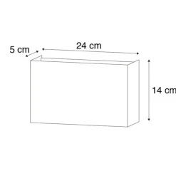 Moderne wandlamp wit rechthoekig 2-lichts- Otan