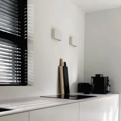 Moderne wandlamp wit rechthoekig 2-lichts- Otan