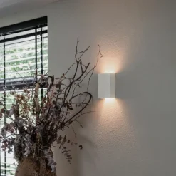 Moderne wandlamp wit rechthoekig - Colja Novo
