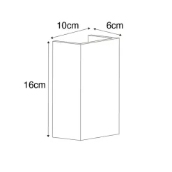 Moderne wandlamp wit rechthoekig - Colja Novo