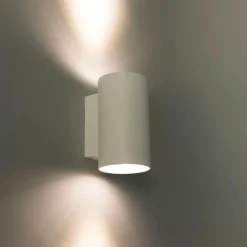 Moderne wandlamp wit rond 2-lichts - Sandy