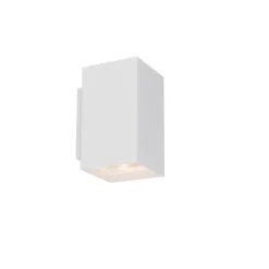 Moderne wandlamp wit vierkant 2-lichts - Sandy