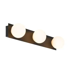 Moderne wandlamp zwart 48 cm IP44 3-lichts - Cederic