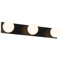 Moderne wandlamp zwart 48 cm IP44 3-lichts - Cederic
