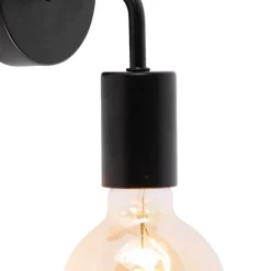 Moderne wandlamp zwart 15,5 cm - Facile
