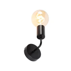 Moderne wandlamp zwart 15,5 cm - Facile