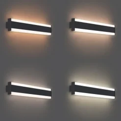 Moderne wandlamp zwart CCT 60cm incl. LED IP54 - Vanya