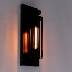 Moderne wandlamp zwart draad - Balenco Wazo