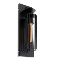 Moderne wandlamp zwart draad - Balenco Wazo