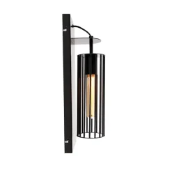 Moderne wandlamp zwart draad - Balenco Wazo
