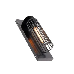 Moderne wandlamp zwart draad - Balenco Wazo