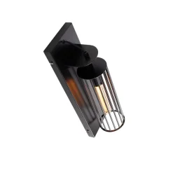 Moderne wandlamp zwart draad - Balenco Wazo