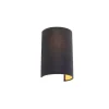 Moderne wandlamp zwart en goud - Simple Drum