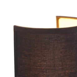 Moderne wandlamp zwart en goud - Simple Drum