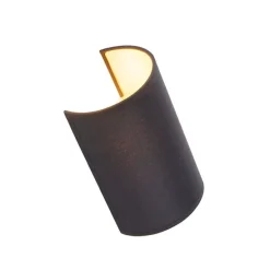 Moderne wandlamp zwart en goud - Simple Drum
