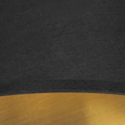 Moderne wandlamp zwart en goud met leeslamp - Renier