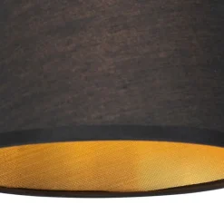 Moderne wandlamp zwart en goud met leeslamp - Renier