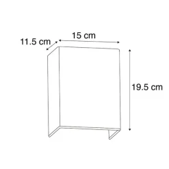 Moderne wandlamp zwart en goud met stoffen kap - Vete