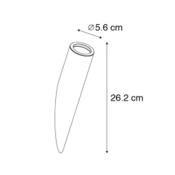 Moderne wandlamp zwart GU10 50mm - Slam