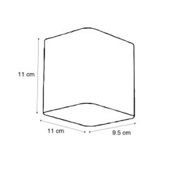 Moderne wandlamp zwart incl. LED IP54 vierkant - Evi