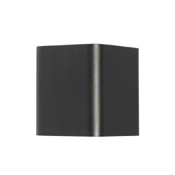 Moderne wandlamp zwart incl. LED IP54 vierkant - Evi
