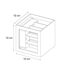 Moderne wandlamp zwart incl. LED IP44 - Edwin Quadro