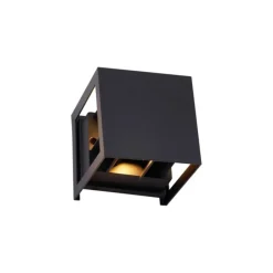 Moderne wandlamp zwart incl. LED IP44 - Edwin Quadro