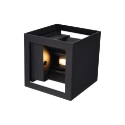 Moderne wandlamp zwart incl. LED IP44 - Edwin Quadro