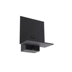 Moderne wandlamp zwart incl. USB-aansluiting - Flero