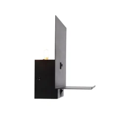 Moderne wandlamp zwart incl. USB-aansluiting - Flero