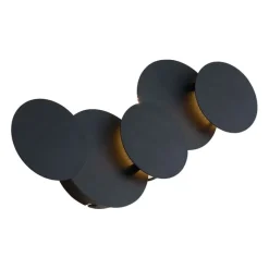 Moderne wandlamp zwart incl. LED 3-staps dimbaar 5-lichts - Sunrise