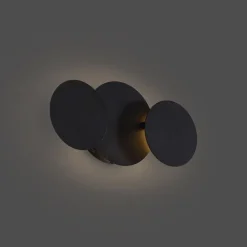 Moderne wandlamp zwart incl. LED 3-staps dimbaar 3-lichts- Sunrise