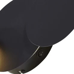 Moderne wandlamp zwart incl. LED 3-staps dimbaar 3-lichts- Sunrise