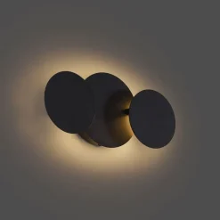 Moderne wandlamp zwart incl. LED 3-staps dimbaar 3-lichts- Sunrise