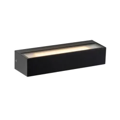 Moderne wandlamp zwart incl. LED IP65 - Steph