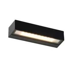 Moderne wandlamp zwart incl. LED IP65 - Steph