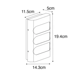 Moderne wandlamp zwart incl. LED IP44 - Gaev