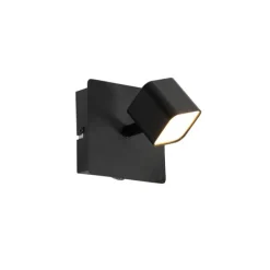 Moderne wandlamp zwart incl. LED met schakelaar - Nola
