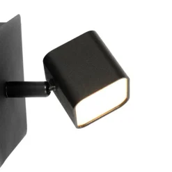 Moderne wandlamp zwart incl. LED met schakelaar - Nola