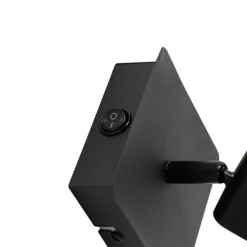 Moderne wandlamp zwart incl. LED met schakelaar - Nola