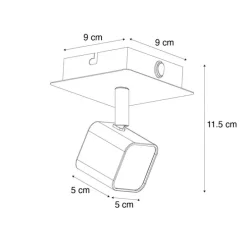 Moderne wandlamp zwart incl. LED met schakelaar - Nola