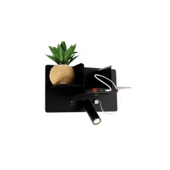 Moderne wandlamp zwart incl. LED met USB - Thijs