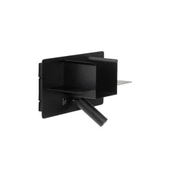 Moderne wandlamp zwart incl. LED met USB - Thijs