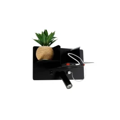 Moderne wandlamp zwart incl. LED met USB - Thijs